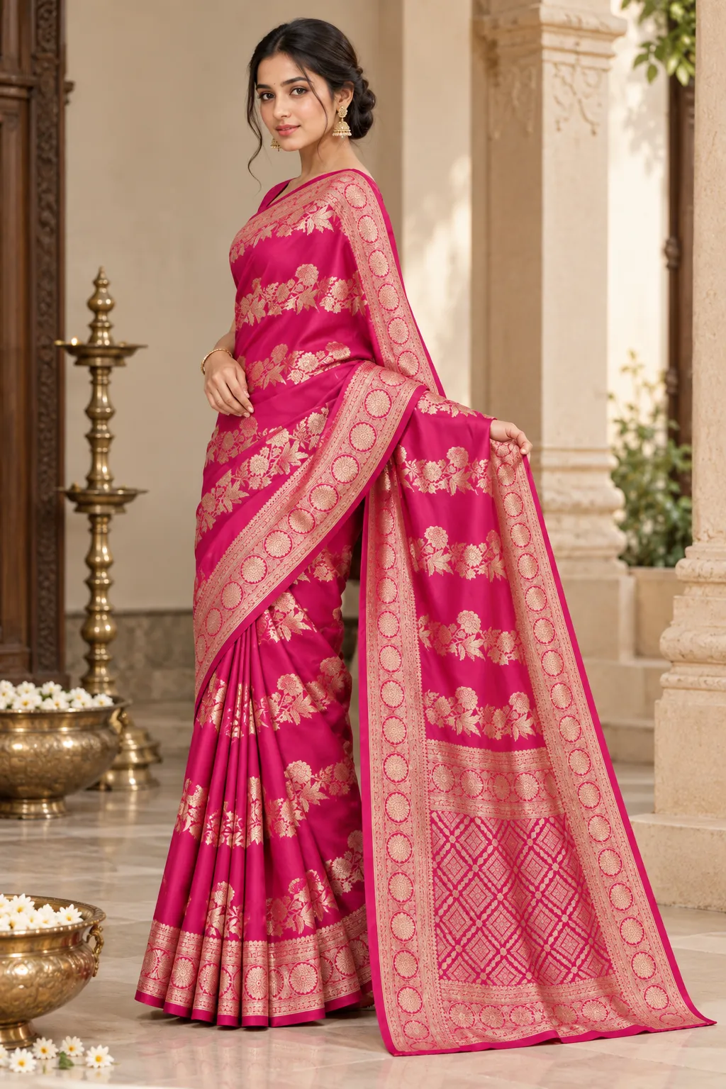 KSS Festive Saree with Floral Motifs - (1)